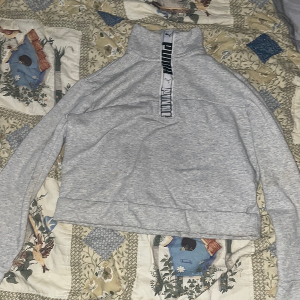 Cropped Grey Puma Jacket